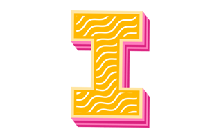 Letter I Free Sticker PNG