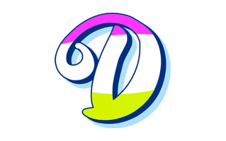 Letters D Sticker PNG