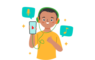 Listening Free Sticker PNG