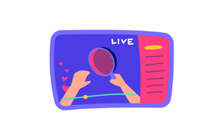 Live Streaming Sticker PNG