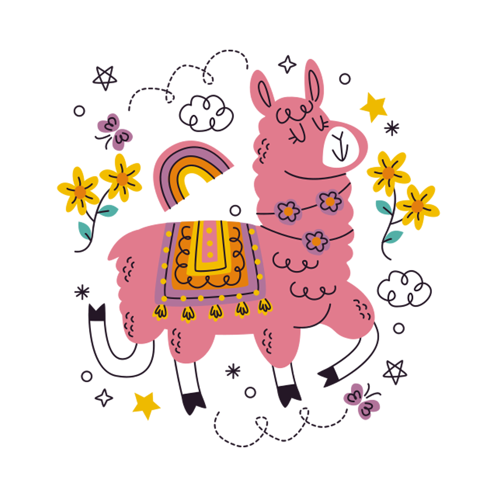Llama Free Sticker Transparent Image