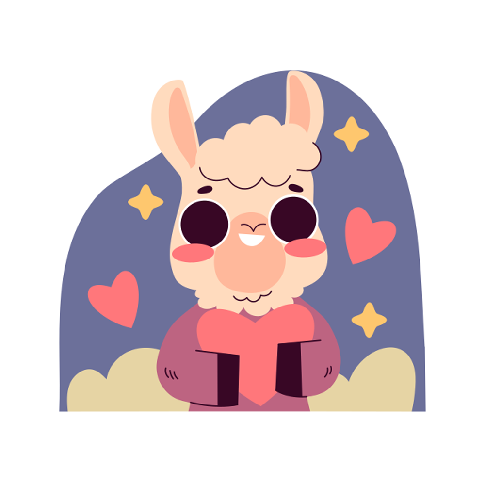 Llama Free Sticker Transparent Clipart