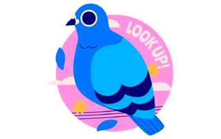 Look Up Sticker PNG