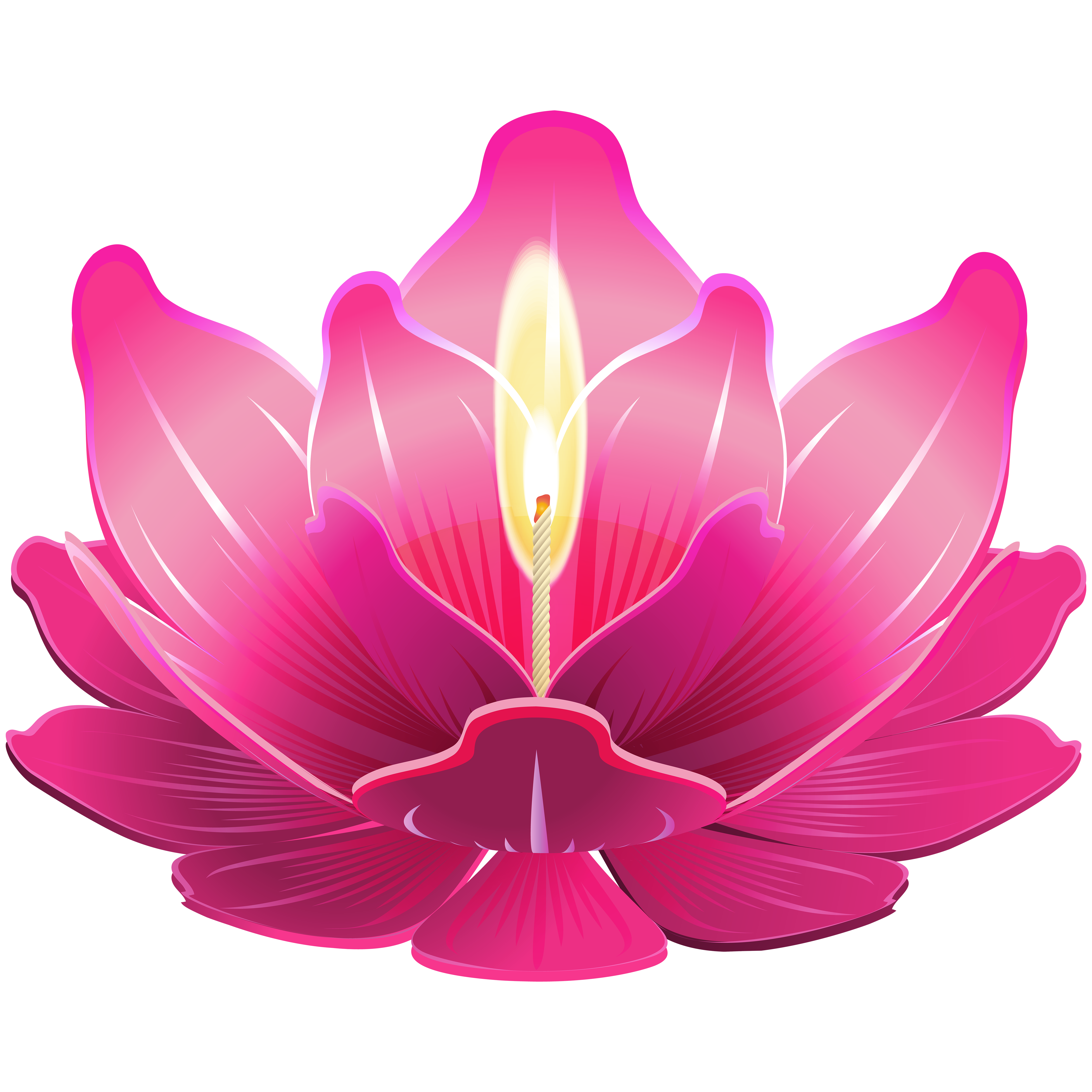 Lotus Candle Transparent Picture
