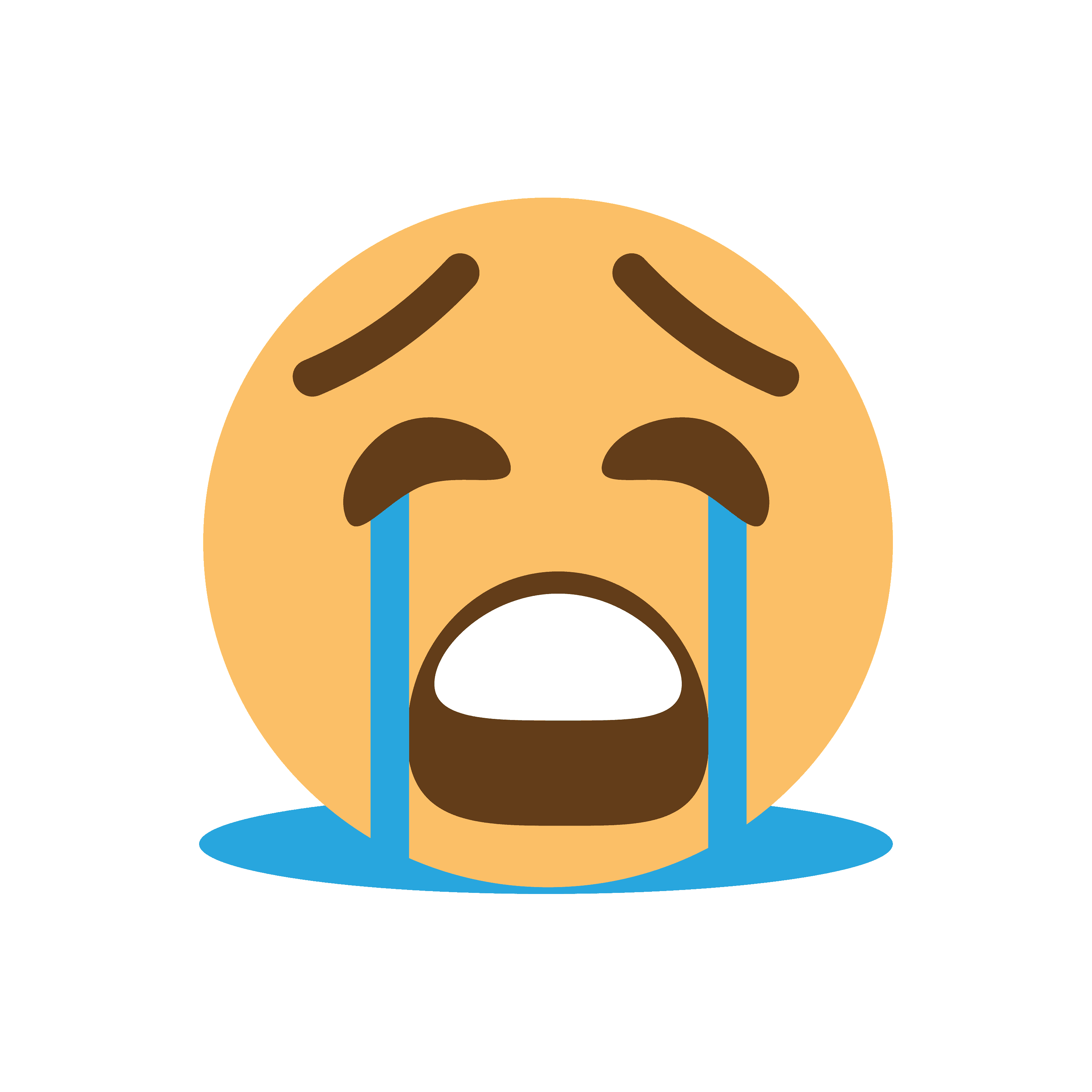 Loudly Crying Face Emoji  Transparent Photo