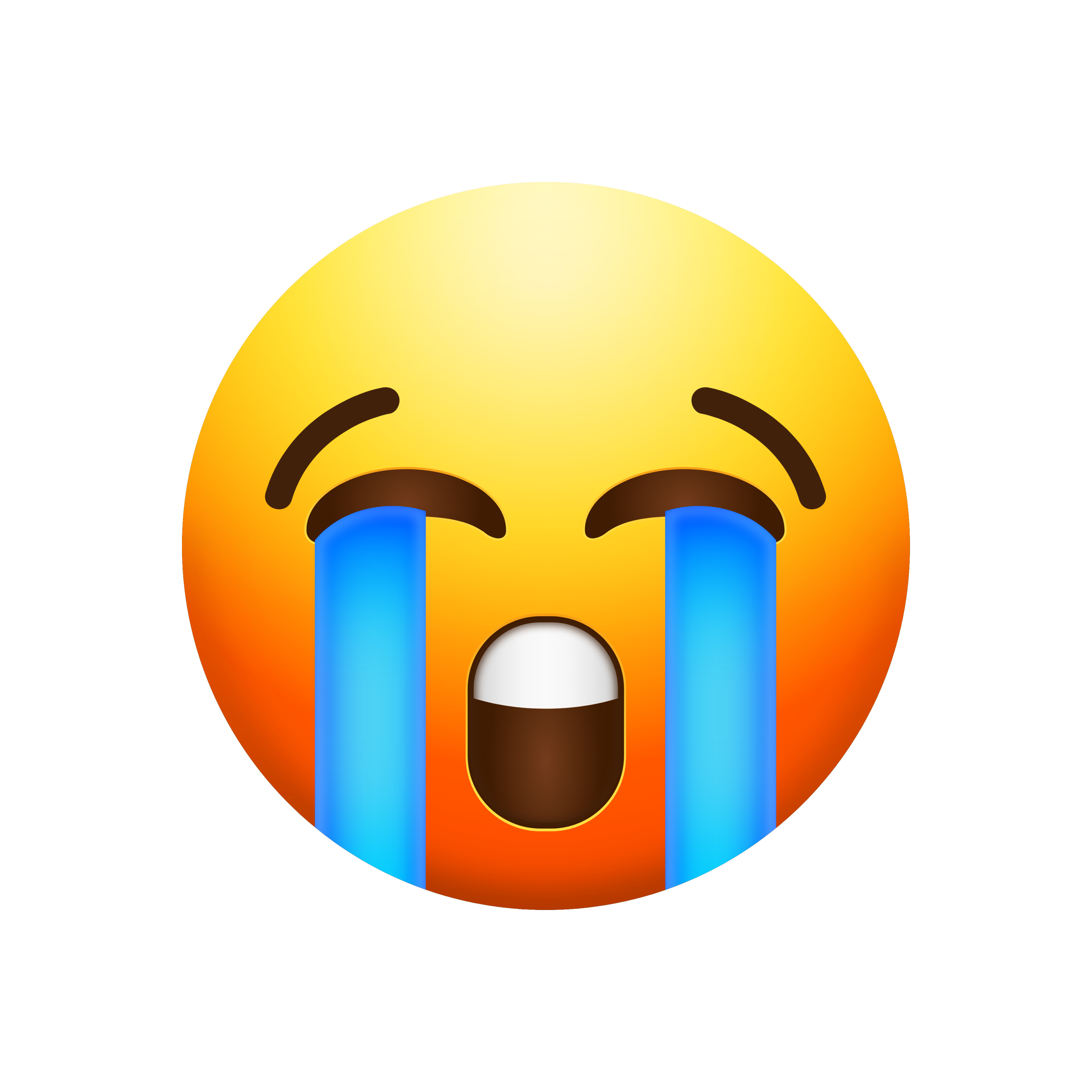 Loudly Crying Face Emoji  Transparent Clipart