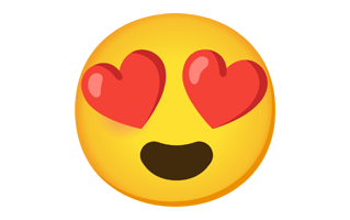 Love Hearts Eyes Emoji PNG