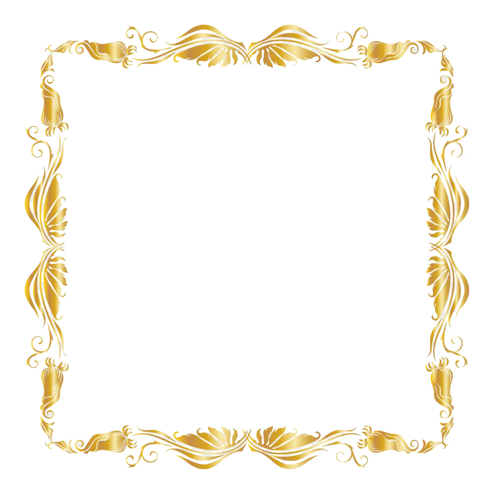 Luxury Golden Frame Transparent Photo