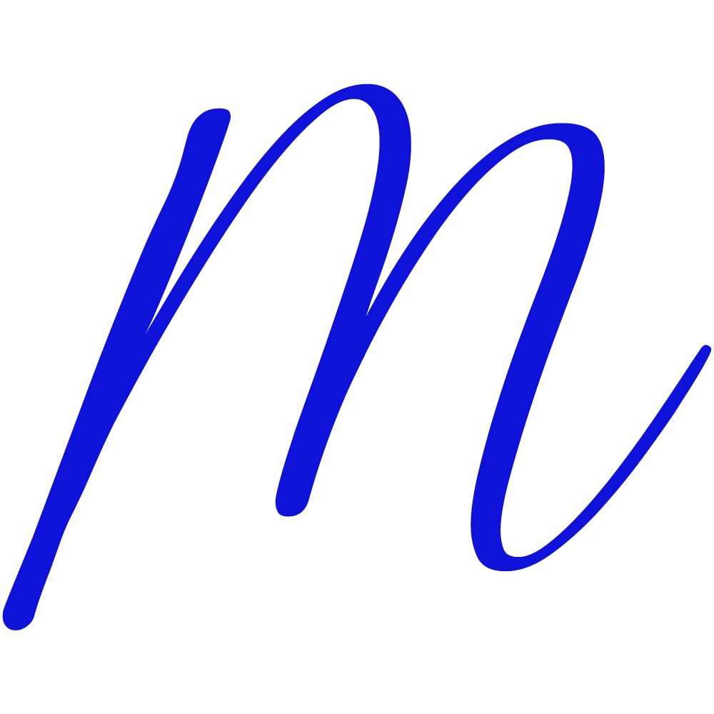 M Alphabet Blue Transparent Picture