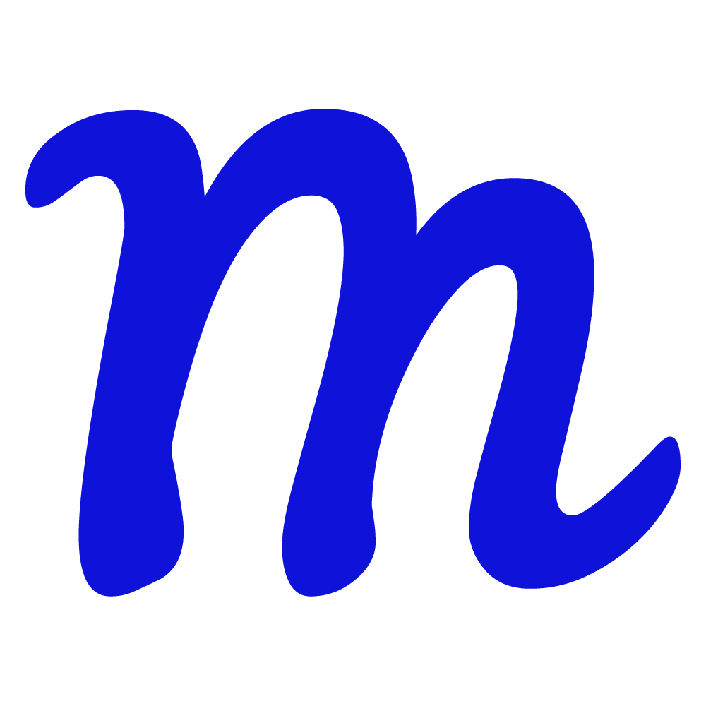 M Alphabet Blue Transparent Clipart