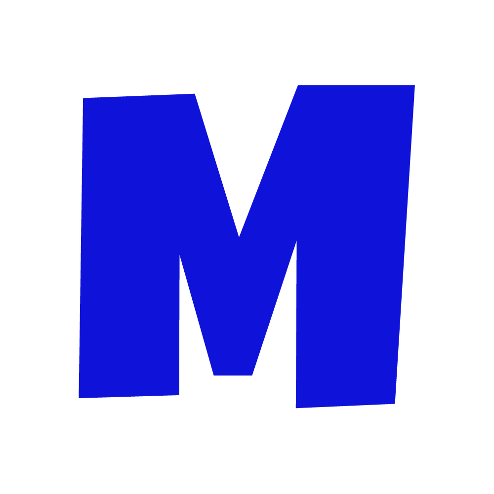 M Alphabet Blue Transparent Gallery