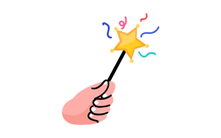 Magic Wand Sticker PNG