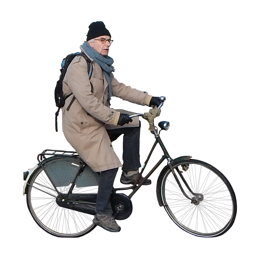 Man On Bicycle Transparent Picture
