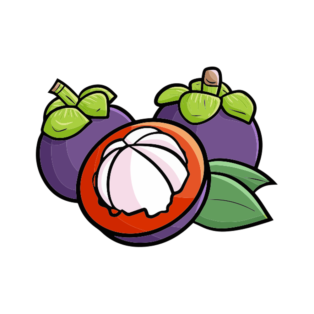 Mangosteen Free Sticker Transparent Image