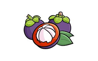 Mangosteen Free Sticker PNG