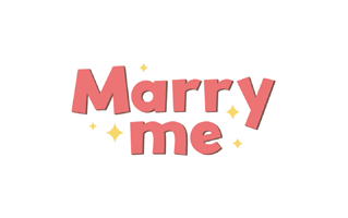 Marry Me Sticker PNG