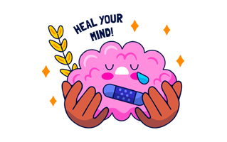 Mental Health Free Sticker PNG