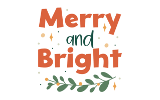 Merry And Bright Sticker PNG