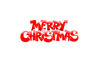 Merry Christmas Word PNG