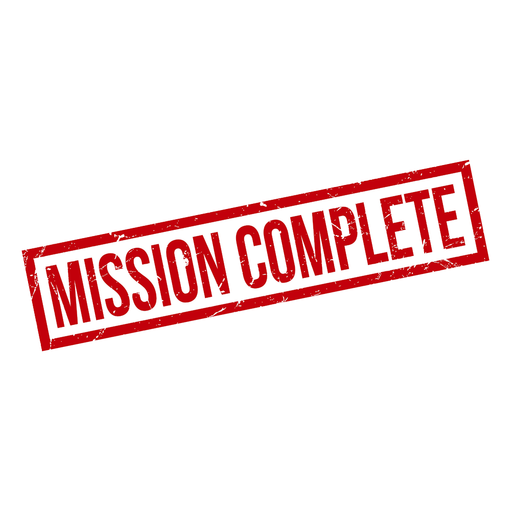 Mission Complete Stamp  Transparent Image