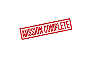 Mission Complete Stamp PNG