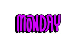 Monday Sticker PNG