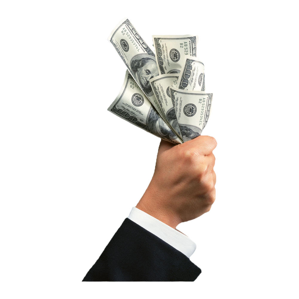 Money In Hand Transparent Clipart