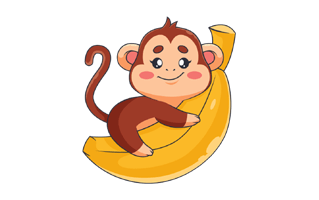 Monkey Sticker PNG