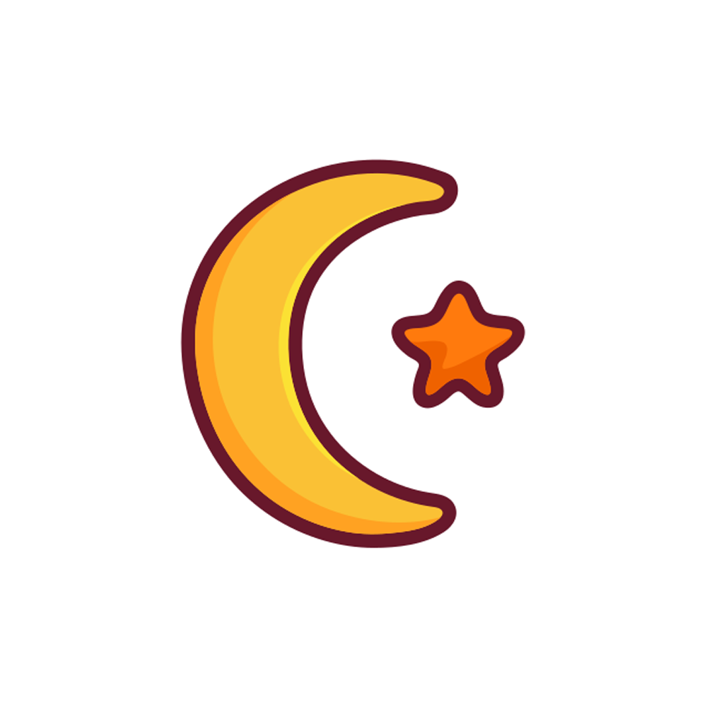 Moon And Stars Sticker Transparent Image