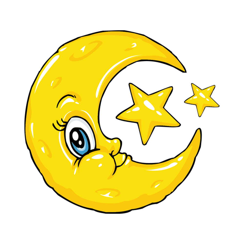 Moon And Stars Sticker Transparent Clipart