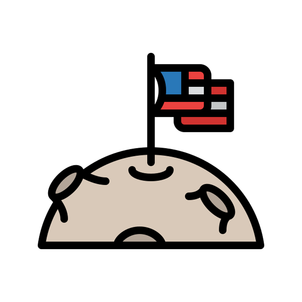 Moon Landing Free Sticker Transparent Clipart