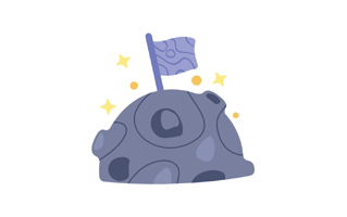 Moon Landing Free Sticker PNG