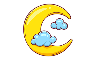 Moon Sticker PNG