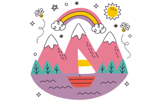 Mountains Sticker PNG