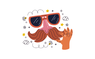 Moustache Sticker PNG