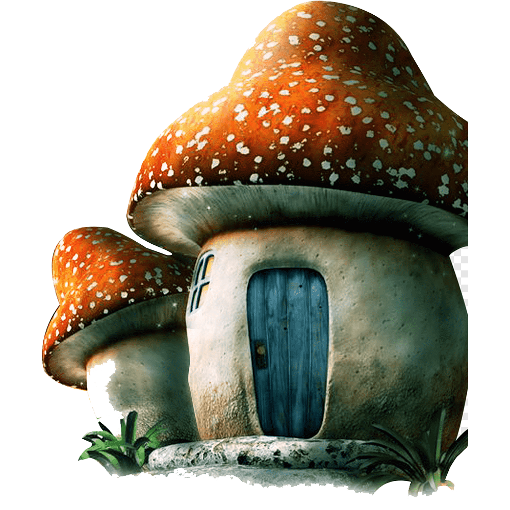 Mushroom House Halloween Transparent Image