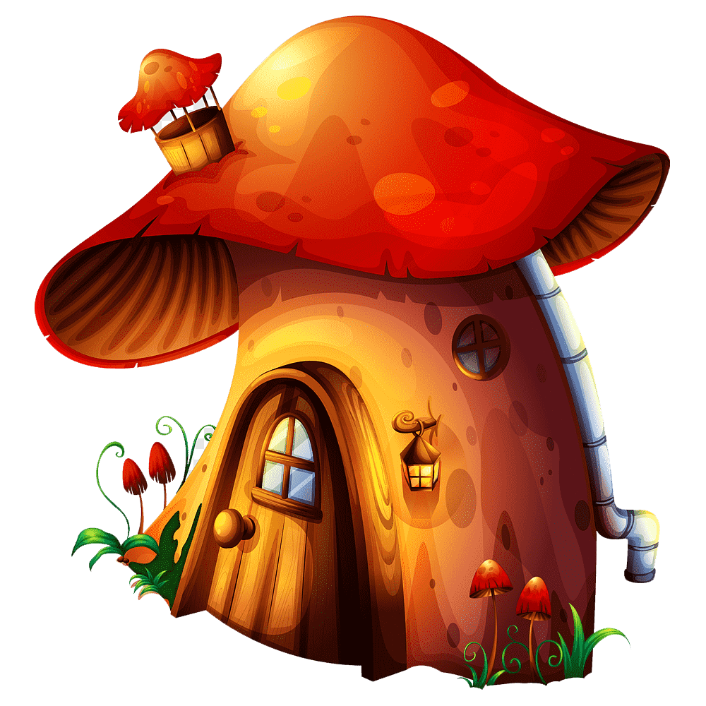 Mushroom House Halloween Transparent Picture