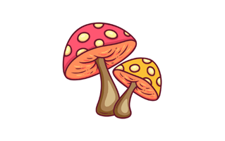 Mushrooms Free Sticker PNG