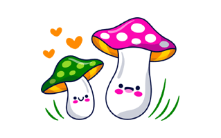 Mushrooms Sticker PNG