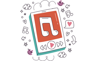 Music Player Free Sticker PNG