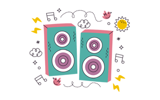Music Speaker Free Sticker PNG