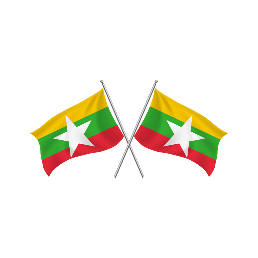 Myanmar Flag Transparent Clipart