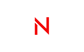 N Alphabet Red PNG