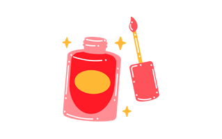 Nail Polish Sticker PNG