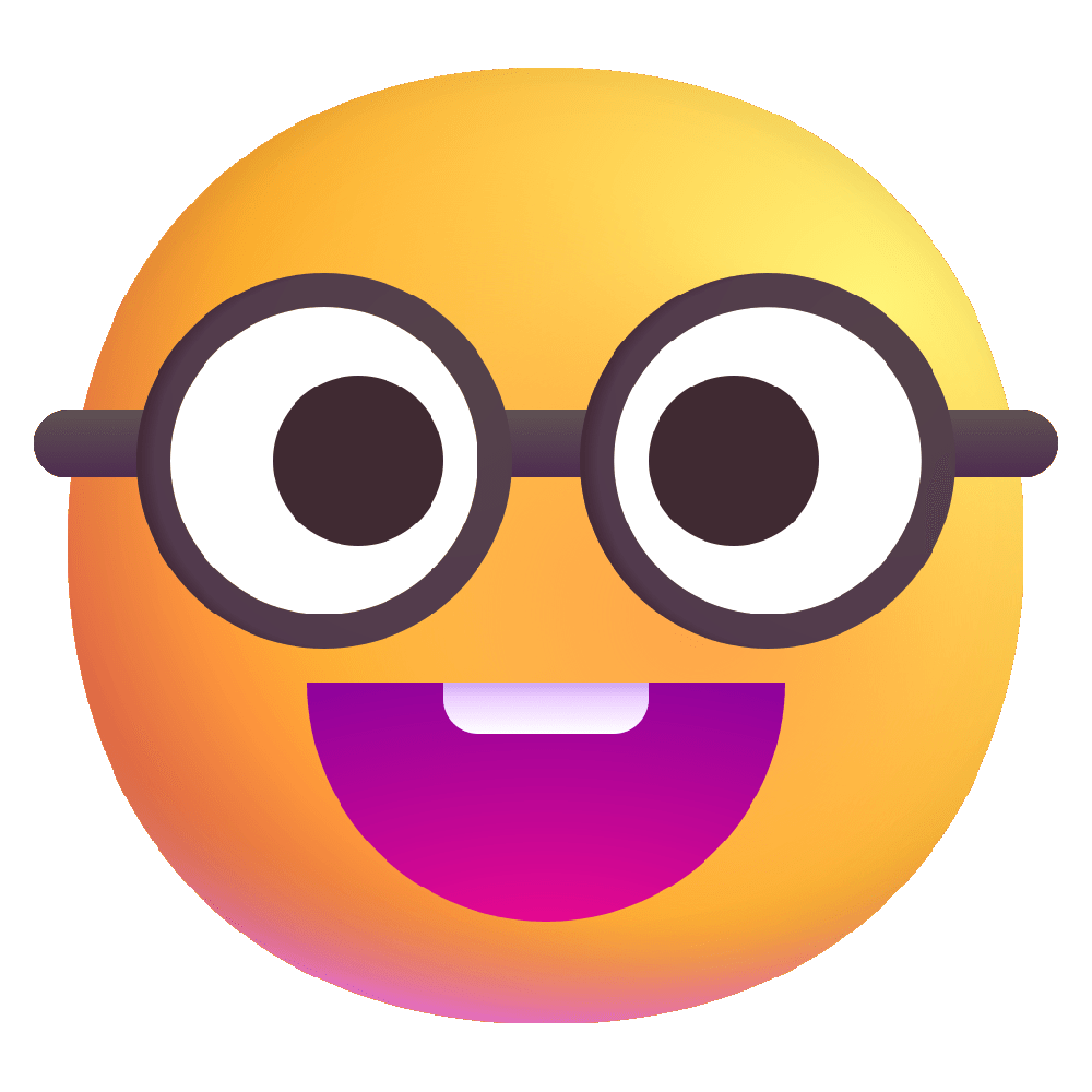 Nerd Face Emoji Transparent Picture