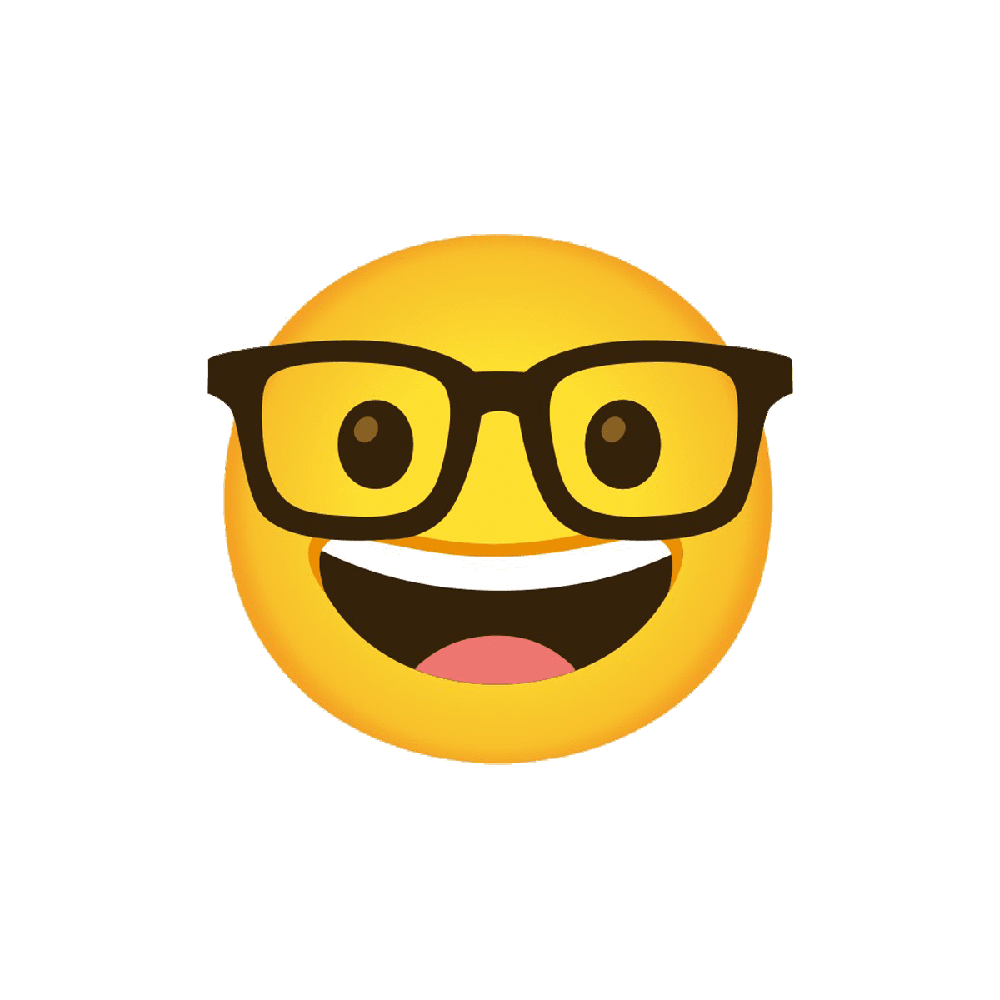 Nerd Face Emoji  Transparent Clipart