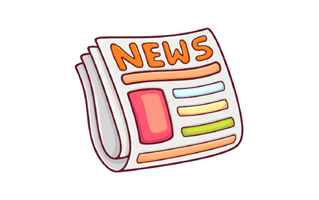 Newspaper Sticker PNG