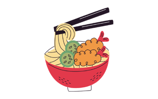 Noodle Bowl Sticker PNG