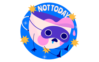 Not Today Sticker PNG