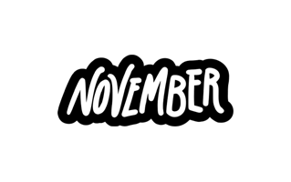 November Sticker PNG